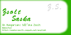 zsolt saska business card